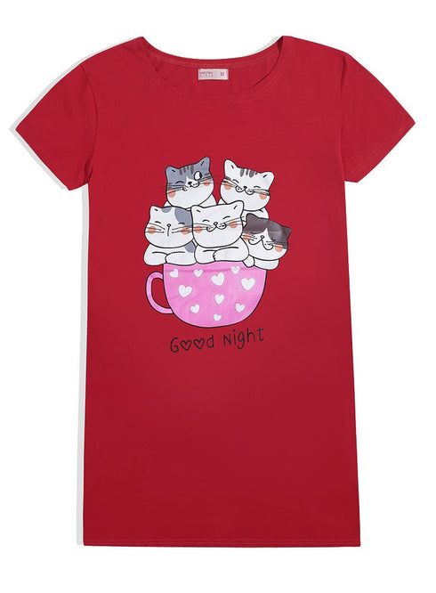 Racing Red Night Shirt - Design 35 - Khotwh